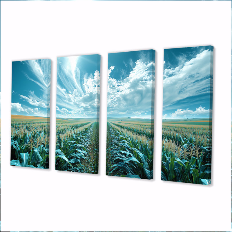 Ensemble de salon art mural bleu vert, H 28 po x l 48 po