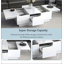Table basse multifonctionnelle avec 2 grands compartiments de rangement cachés-1603204252