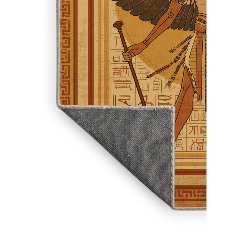 Tapis oriental moelleux doux et moelleux à motif oriental brun et beige, 7 x 10