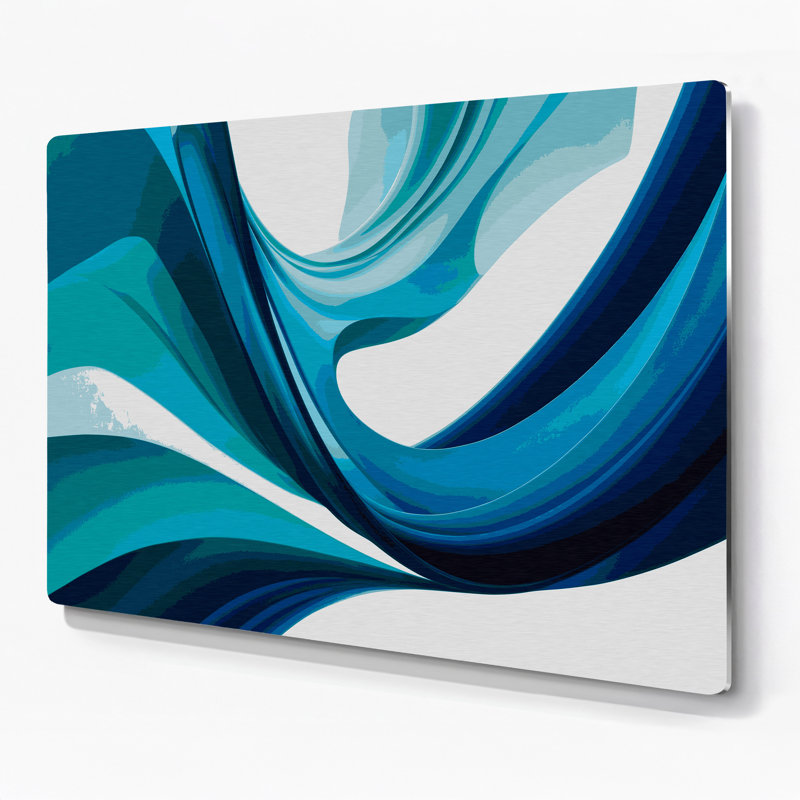 Gradient Abstract 41 Green Metal Wall Art