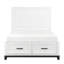 Lit plateforme en bois blanc avec rangement pour une chambre à coucher confortable avec rangement, tiroirs coulissants