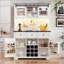 Armoire-bar 71 "avec support de rangement interne Farmhosue