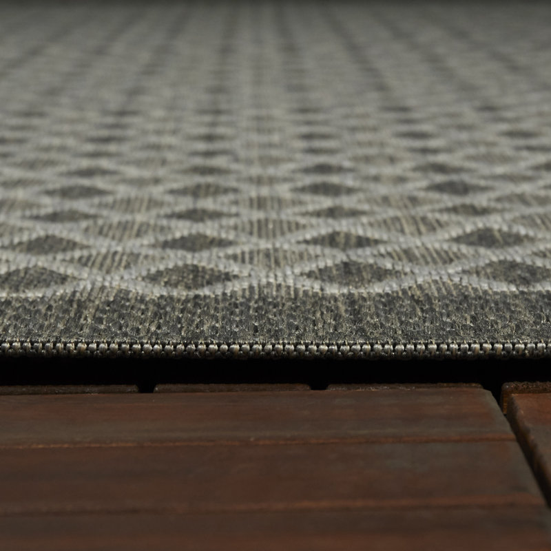 Tapis d'intérieur / extérieur gris Clark, Rectangle 7 pi 10 po x 10 pi