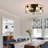 19" Green Industrial Ceiling Fan With Light - Flush Mount Caged Ceiling Fan With Remote, 3-Light Rustic Ceiling Fan, Silent 6-Speed Reversible Dc Motor For Bedroom, Living Room (Bulb Not Included)