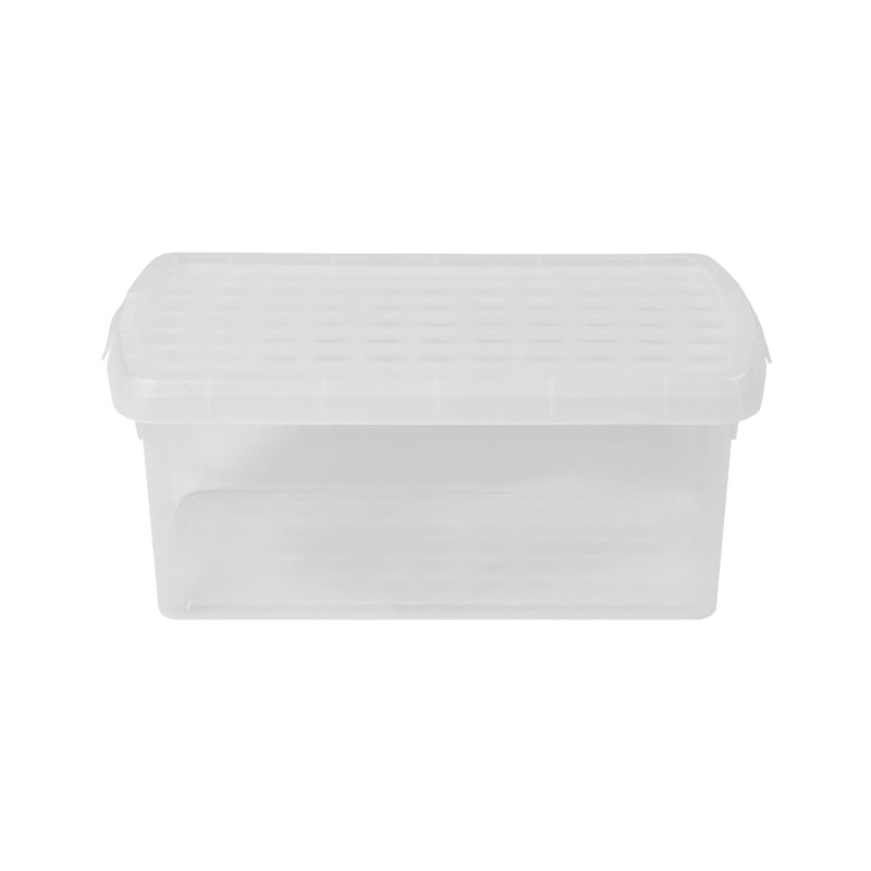 Wham Clip Rectangular Plastic Storage Boxes with Secure Clip Lock Lids Clear/Clear/Clear