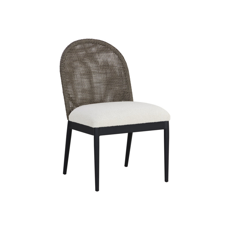 CALANDRI Outdoor Dining Side Chair, Black