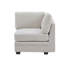 Canapé modulaire réversible en coin 7 pièces beige (deux fauteuils d'angle, trois fauteuils sans accoudoirs et deux repose-pieds)