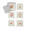 Xmas Trellis 6 Piece Cocktail Napkin Set in a Gift Box