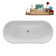 67" Streamline Soaking Freestanding Tub and Tray With Internal Drain