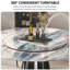 Luxury Modern Microlite Round Dining Table Set-104042620-125120985