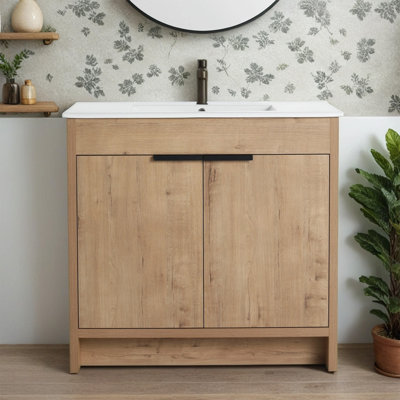 36'' Single Bathroom Vanity with Ceramic Top