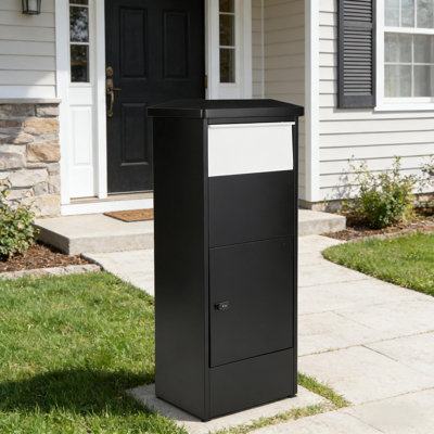 Boîte de livraison de colis de 6,4 pieds cubes avec serrure à combinaison, boîte de dépôt de colis imperméable pour porche et bord de trottoir
