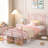 Twin Size Metal Bed Frame With Butterfly Pattern Design-466115710