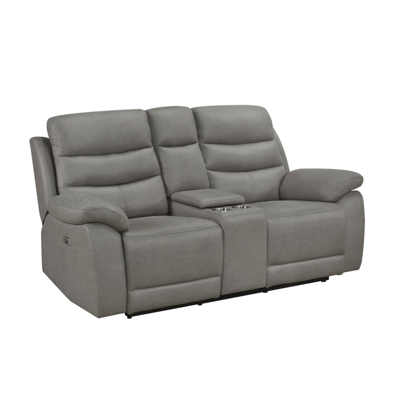 Causeuse inclinable électrique avec console Power, gris, Grey