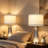 Taifa Glass Table Lamp with Nightlight and USB Charging Ports AC Outlet-371395308