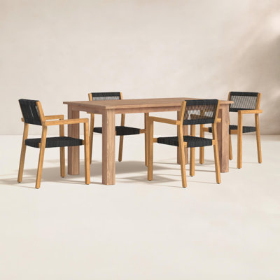 Beardall 63" Teak Patio Dining Set