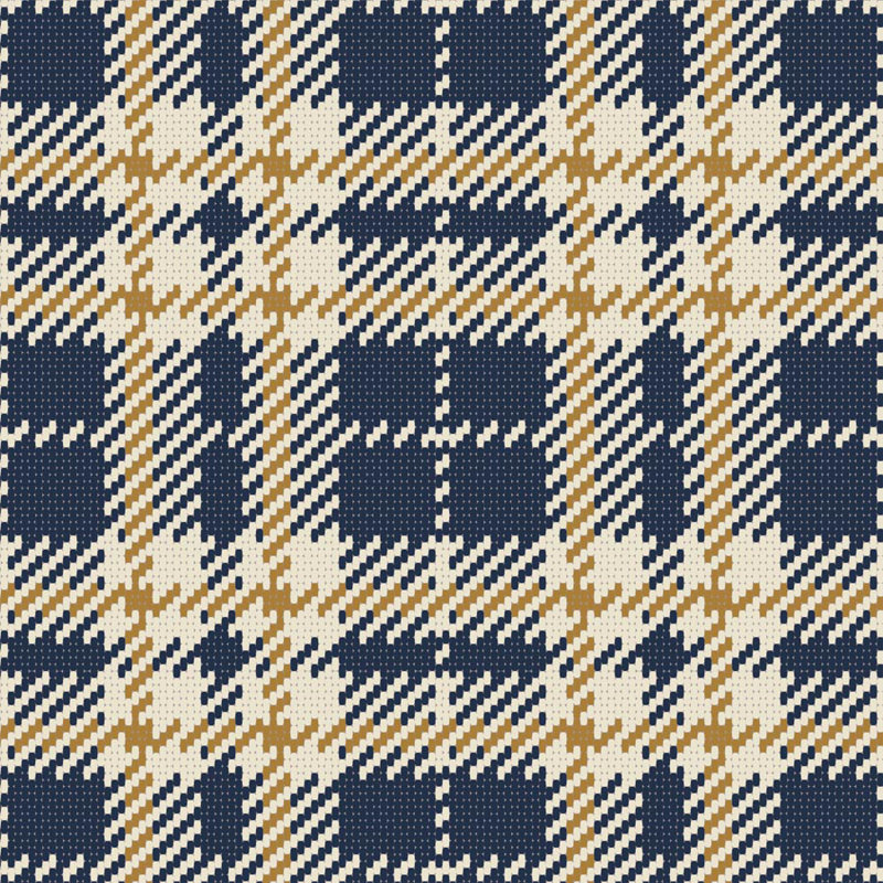 Clark Plaid 10' L x 24" W Wallpaper Roll, Navy Gold Coast, PVC, Self-adhesive