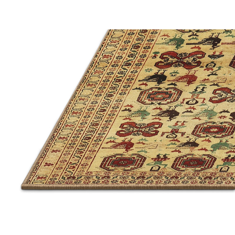 Tapis beige Southwestern, Rectangle 5 pi x 8 pi