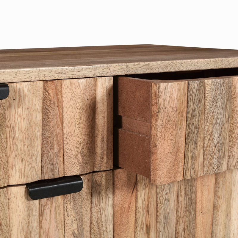 Stylish - Style 2 -Drawer 2 -Door Cabinet , Mango Wood