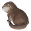 Statue de loutre inclinée vers l'avant