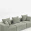 Modular 3-Seat Sectional Sofa, All-Foam Deep-Seat Couch With Textured Chenille Boneless, Low-Profile Modern Design, Compressed Shipping & Easy Setup, 111.02" W × 37.01" D × 23.62" H-Grey-482456223