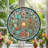 Cactus Sun Stained Glass Window Panel，7.8H-447790908