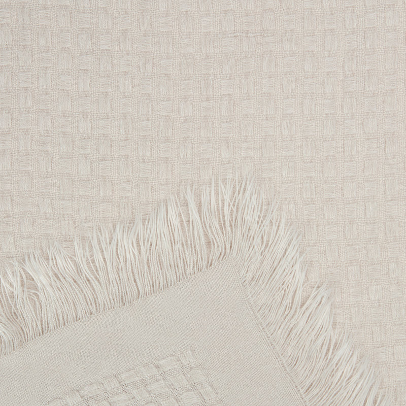 Jeté en acrylique gaufré texturé Chanasya, Taupe clair