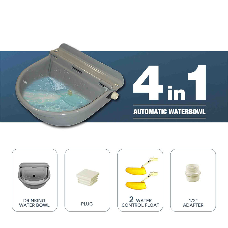 Large Automatic Powder-Coat Steel Pet Waterer