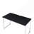 Black And Chrome Writing Desk With Sled Base