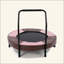 Mini trampoline 36 po pour enfant avec guidon de sécurité et assemblage rapide, trampoline d'intérieur pour tout-petit avec rembourrage épais et cadre stable pour les enfants de 1 à 3 ans, orange, rose-123160745