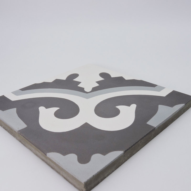 Tanger 8 in. x 8 in. Honed Tile, Dark/Light Gray