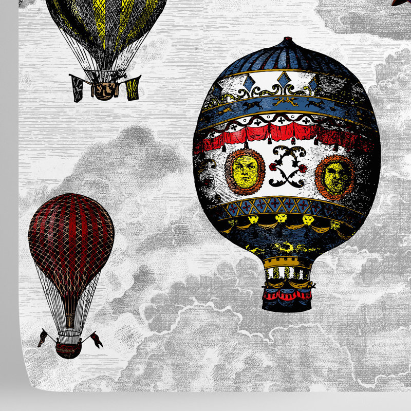 Allain Vintage Hot Air Balloon Wallpaper