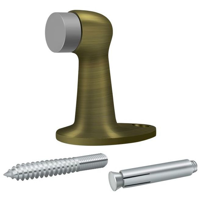 Deltana FDB278U5 Floor Door Bumper 2-7/8", Solid Brass in Antique Brass, Antique Brass