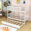 Lit superposé simple au-dessus d'un lit simple en bois avec lit gigogne simple-1269800826