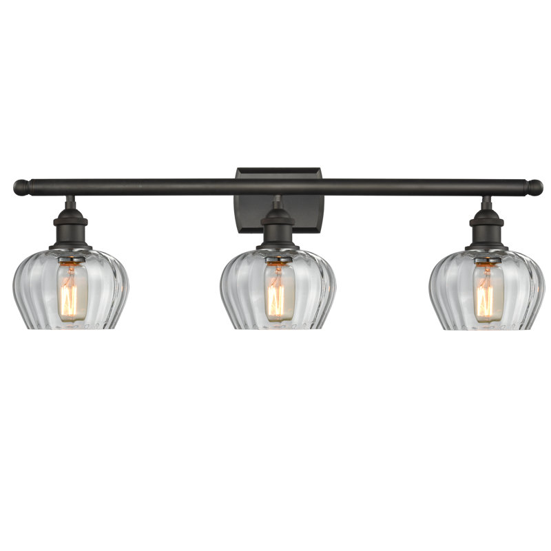 Éclairage de salle de bain à intensité variable 3 lumières Patrina, Ampoule DEL 6 watts Vinage, Mercurisé, Bronze huilé