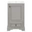 Meuble-lavabo de 20 po avec lavabo en céramique, porte à fermeture en douceur, tablette ajustable en forme de U, tiroir de compartiment et support de porte, style moderne, conception peu encombrante-1164323017
