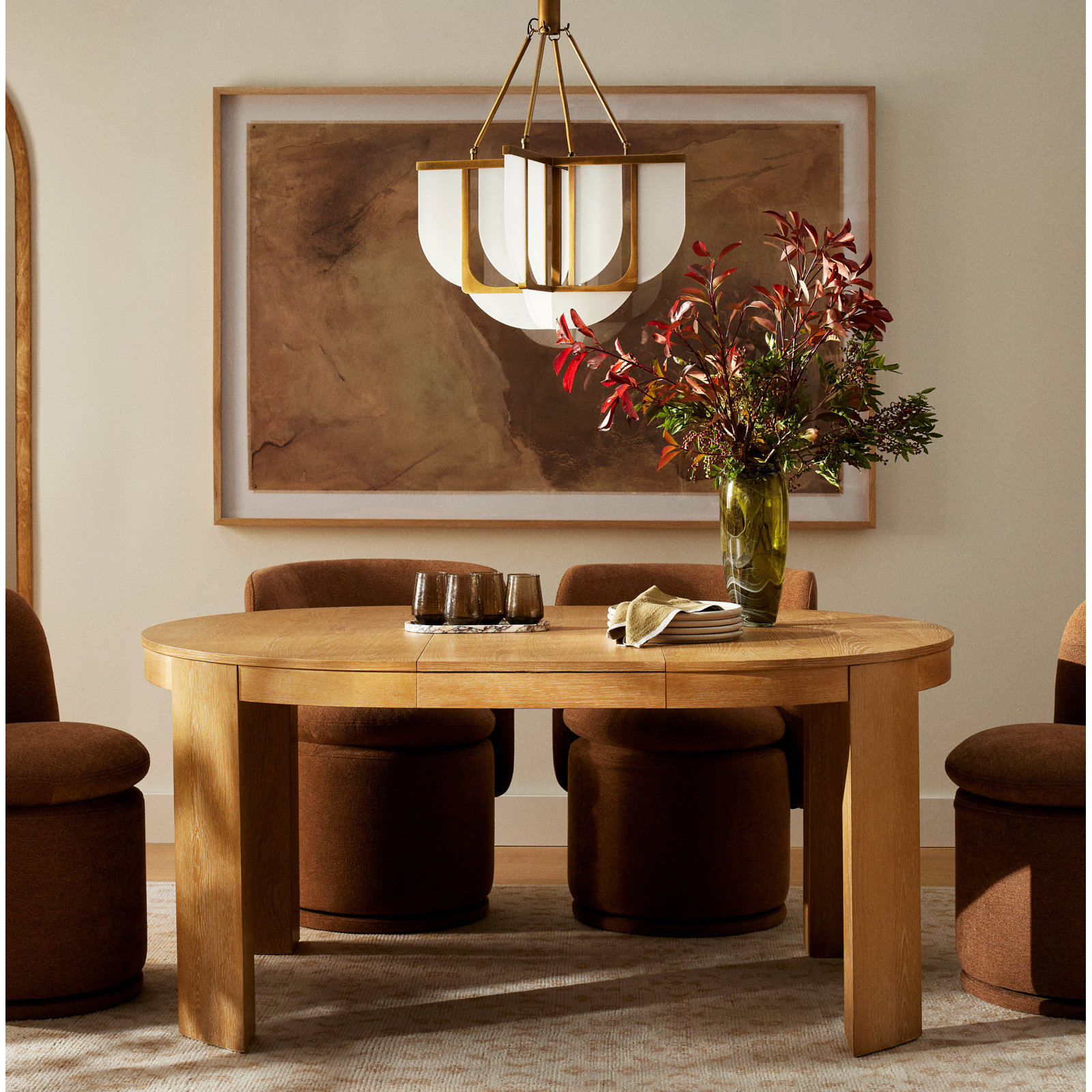 Payton 66" Extendable Dining Table, Natural