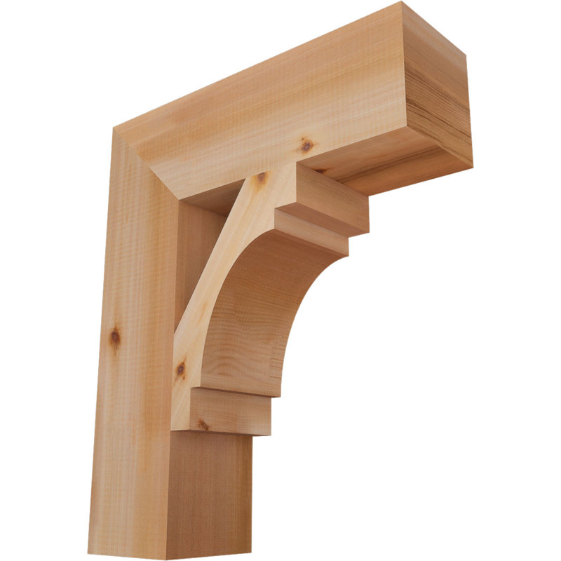 Support en bloc de cèdre rouge occidental l 5 1/2 po x P 20 po x H 24 po, Cèdre rouge de l'Ouest (lisse)