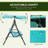 Sturdy and Durable Outdoor Swing with Steel Brackets with Adjustable Awning-1565475487