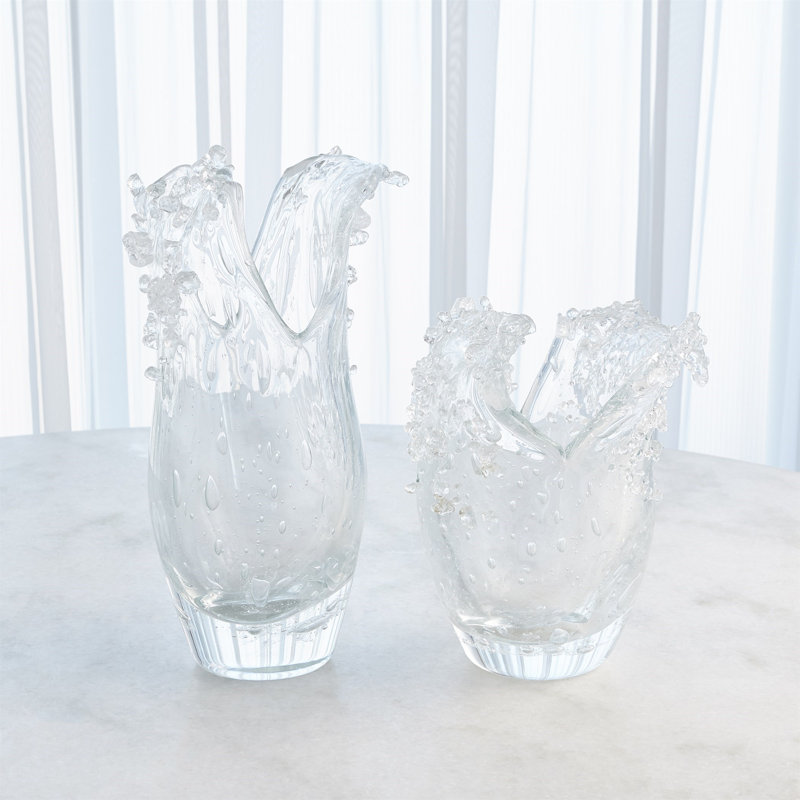 Handmade Glass Table Vase, Clear