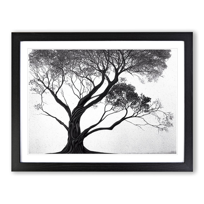 Beauteous Tree - Single Picture Frame Print, 46cm H x 64cm W x 2cm D, Black Framed