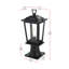 Lampadaire d'extérieur noir 7 pouces Jamila