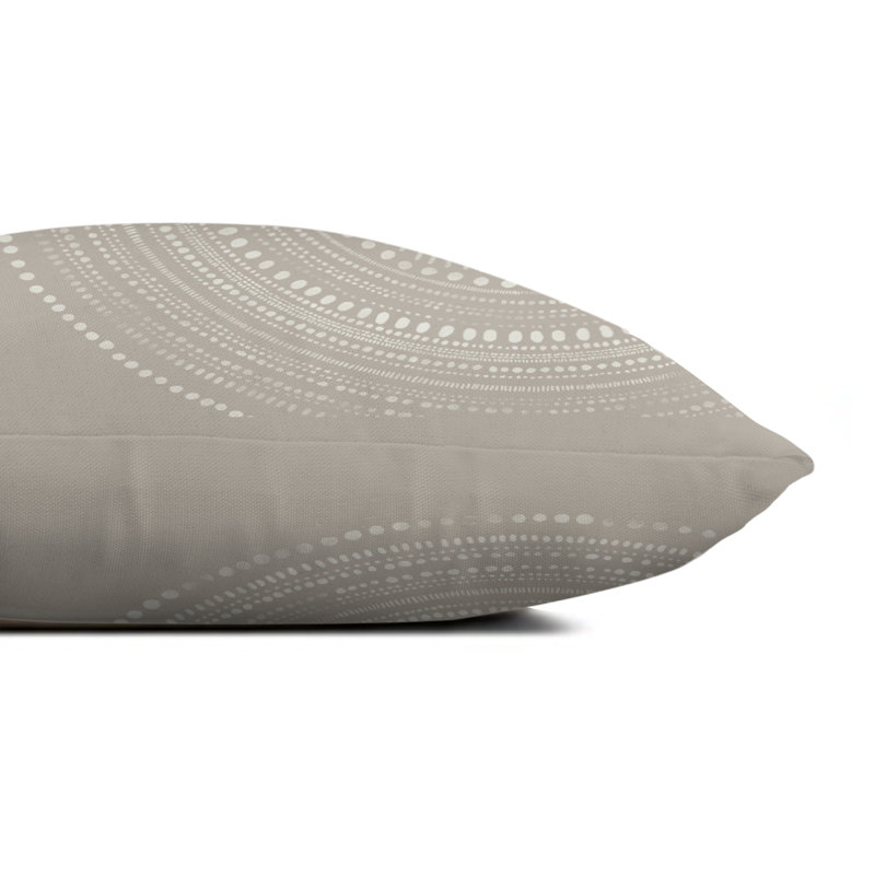 Abstract Outdoor Reversible Throw Pillow, Gray