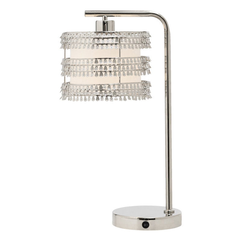 19.5"H Quigley Silver Drum Shade Table Lamp