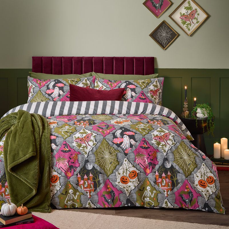 Hallowquin Geometric Shapes Duvet Cover Set, Super King Duvet Cover + 2 Pillowcases