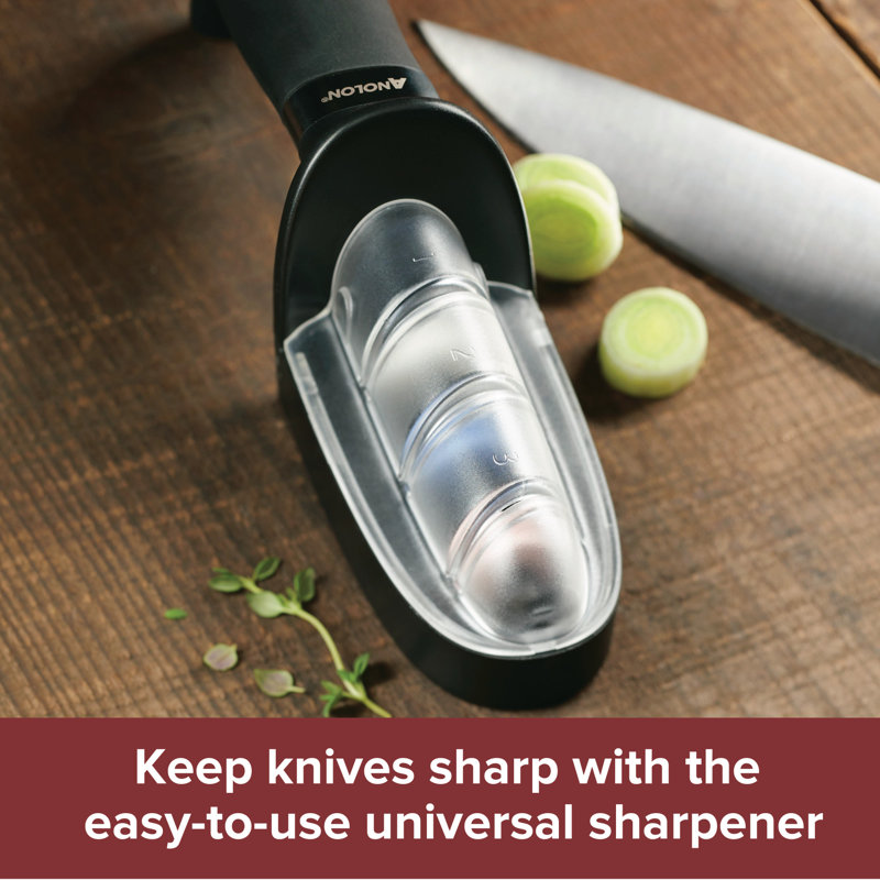 Anolon AlwaysSharp Universal Knife Sharpener, Black