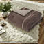 Ensemble de literie de luxe 7 pièces, polyester micro velours côtelé, brun grand, style chalet moderne