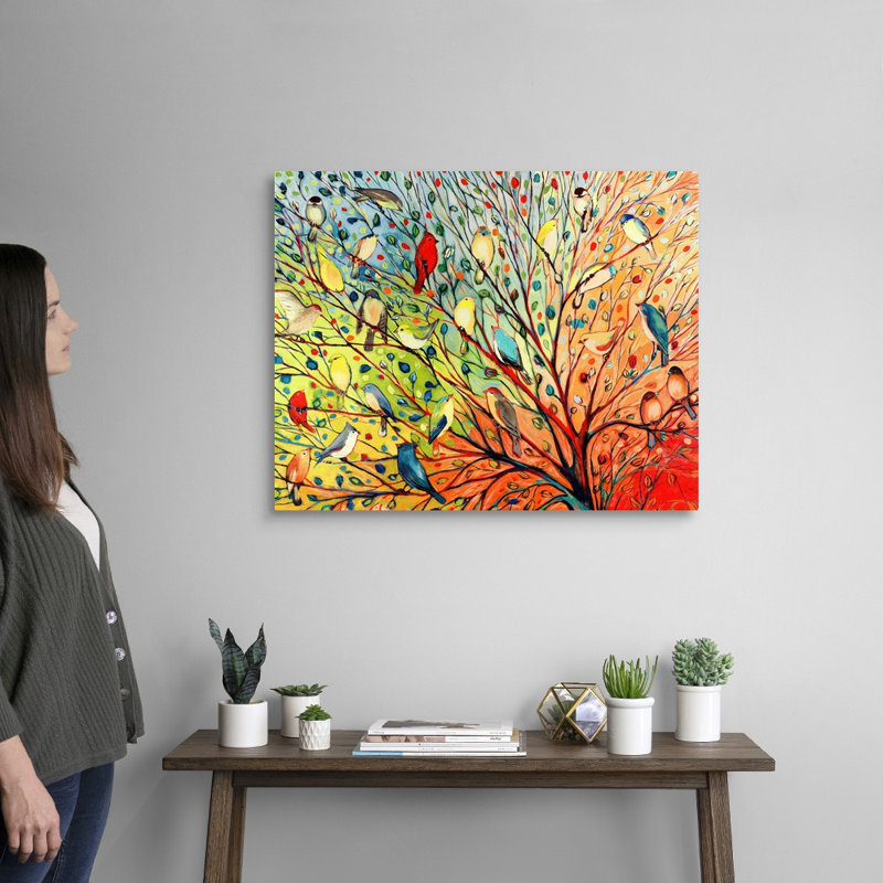 " Twenty Seven Birds ", 24" H x 30" W, Wrapped Canvas, No Frame