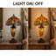 Lampe de table libellule 3 lumières Tiffany