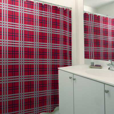 Plaid Shower Curtain Set